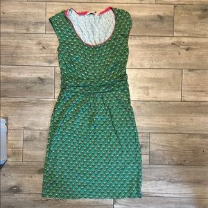 Boden Green Patterned Women's Dress